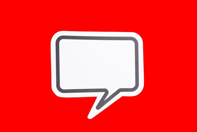 A speech bubble.